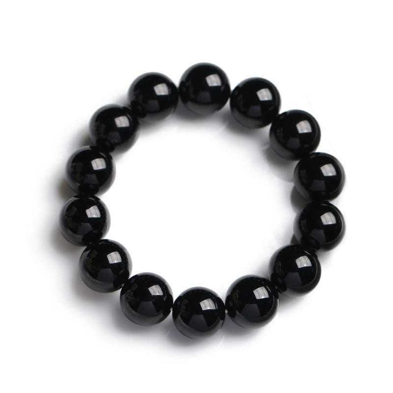 Natural Black Onyx Fortune Bracelet