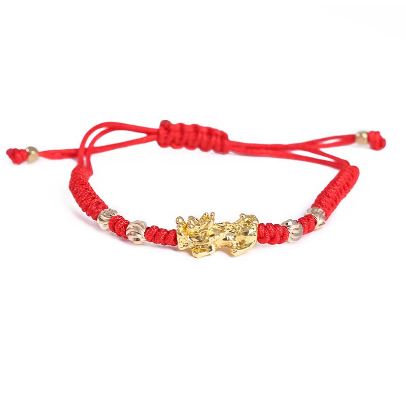 FengShui Wealth PiXiu Red String Bracelet