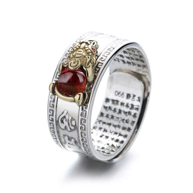 Red Agate PiXiu Wealth Ring