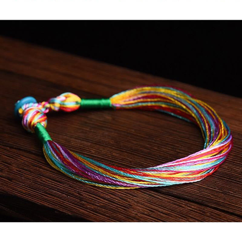 Tibetan Handmade Five Colorful Thread Dragon Boat Festival Protection Adult Child String Bracelet
