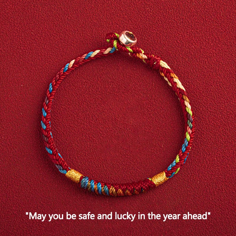 "May You Be Safe And Lucky In The Year Ahead" Multicolored Bracelet