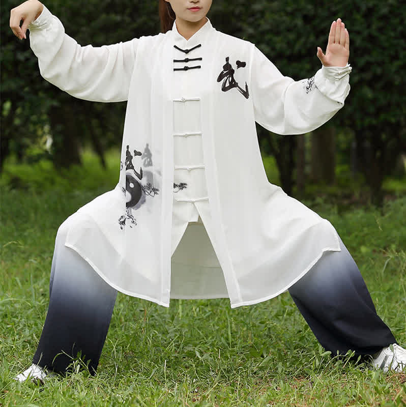 3Pcs Yin Yang Tree Tai Chi Spiritual Zen Practice Meditation Prayer Uniform Unisex Clothing Set