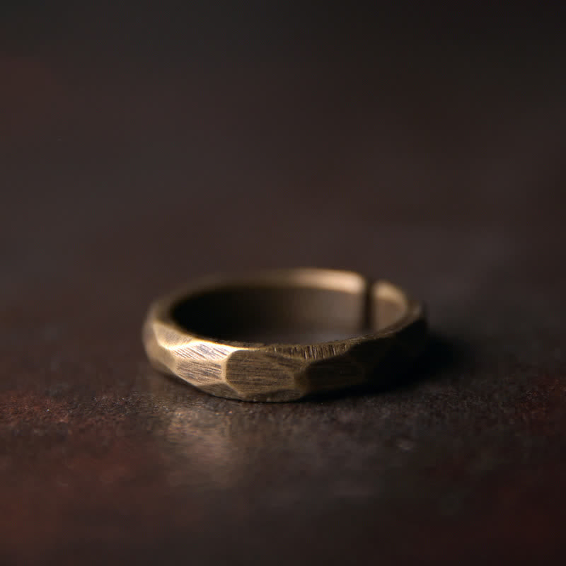 Tibetan Simple Design Copper Wealth Ring