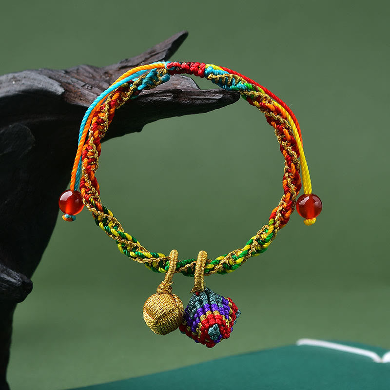 Colorful Rope Luck Handcrafted Zongzi Charm Bracelet