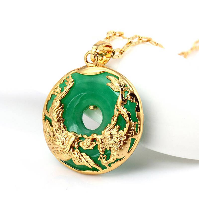 Natural Jade Prosperity Necklace