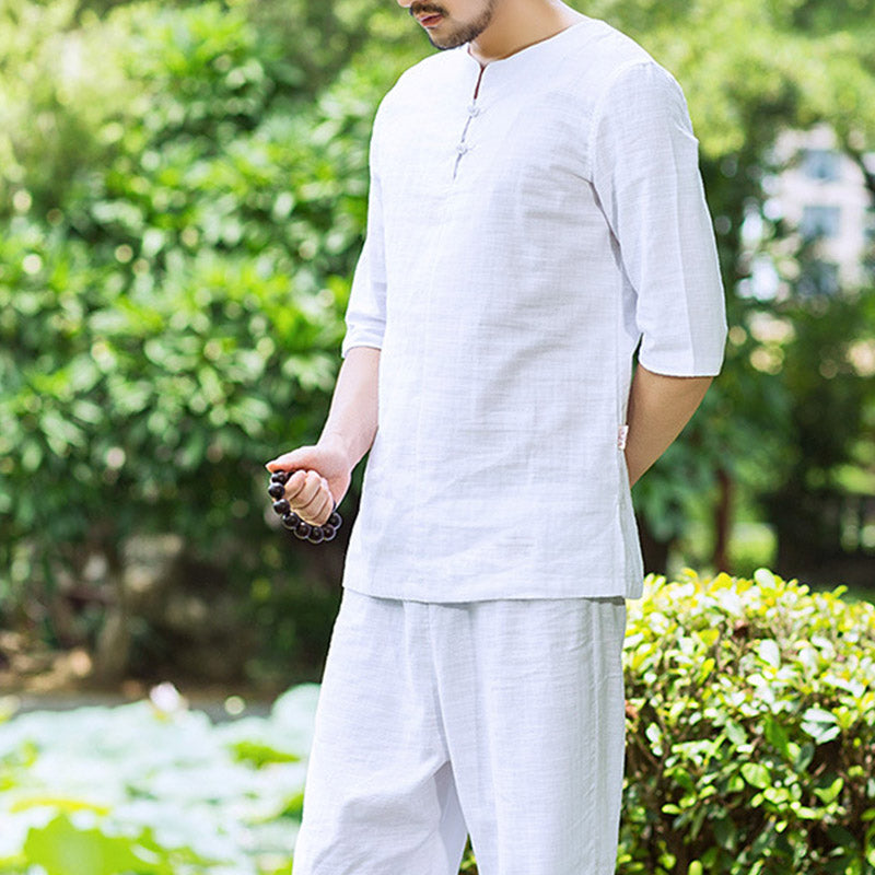 Meditation Prayer Spiritual Zen Practice Uniform Clothing Men's Set