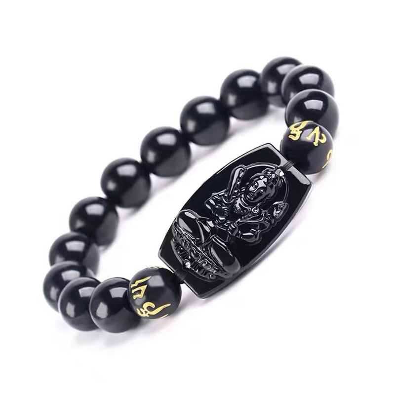 Chinese Zodiac Obsidian Protection Bracelet
