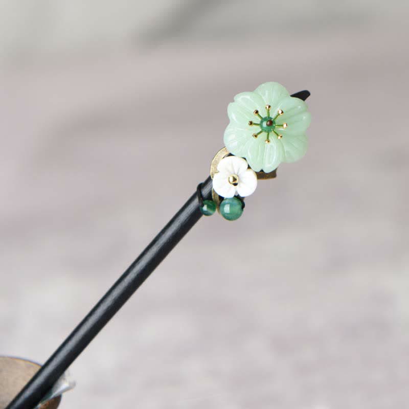 Green Aventurine Flower Agate Positivity Hairpin Decoration
