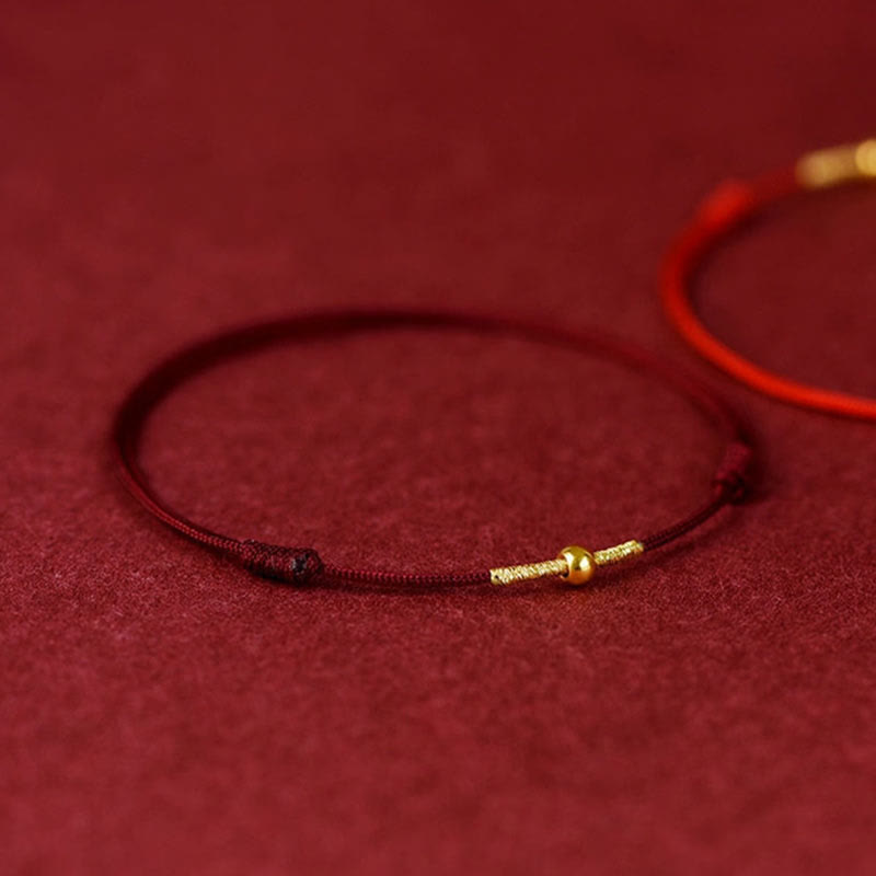 Provide Support Golden Bead Protection Braided Rope Bracelet Anklet