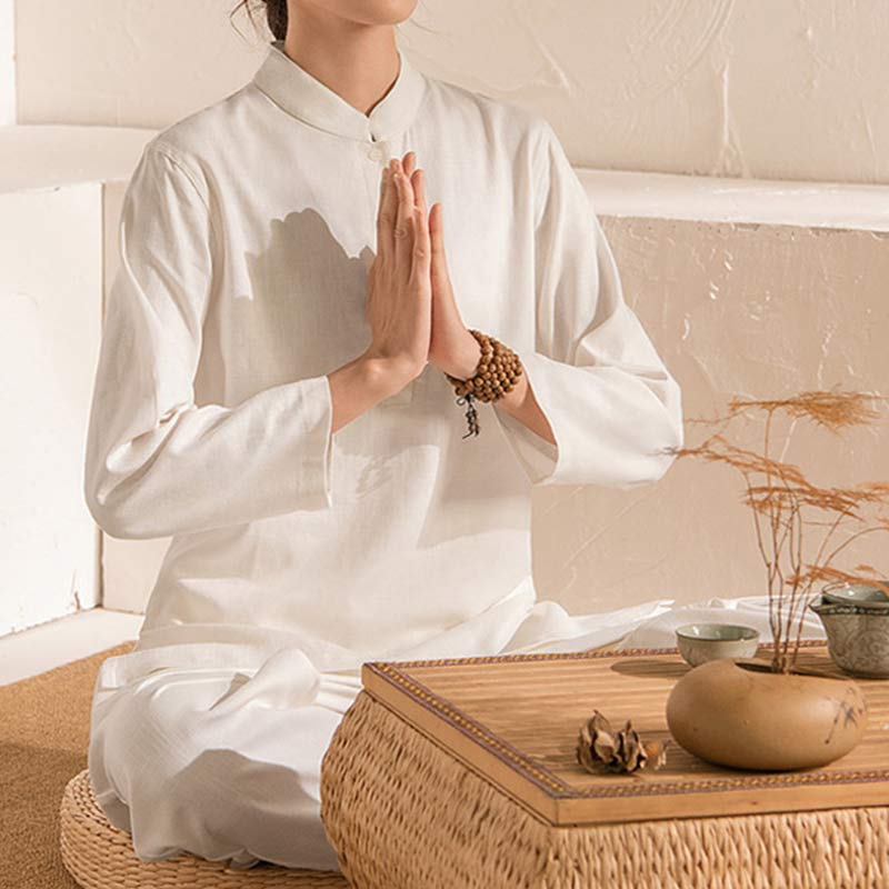 Meditation Prayer Spiritual Zen Practice Yoga Tai Chi Uniform Clothing Women's Set