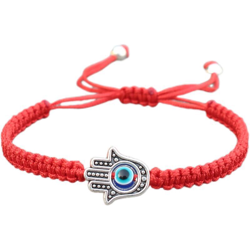 Handmade Hamsa Symbol Protection Luck String Bracelet