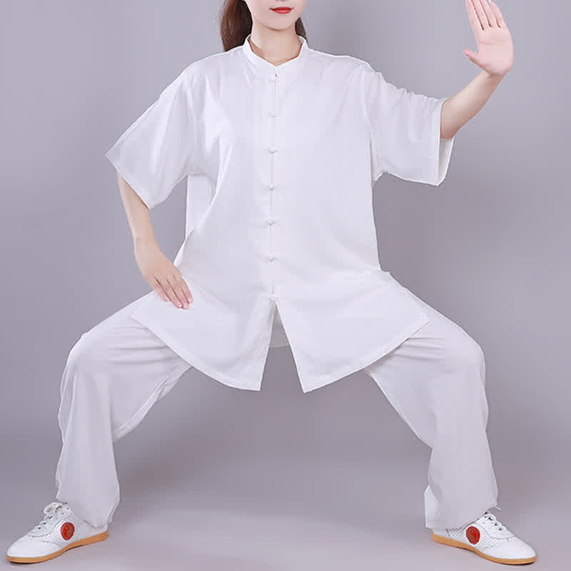 Tai Chi Qigong Meditation Prayer Spiritual Zen Practice Unisex Cotton Linen Clothing Set