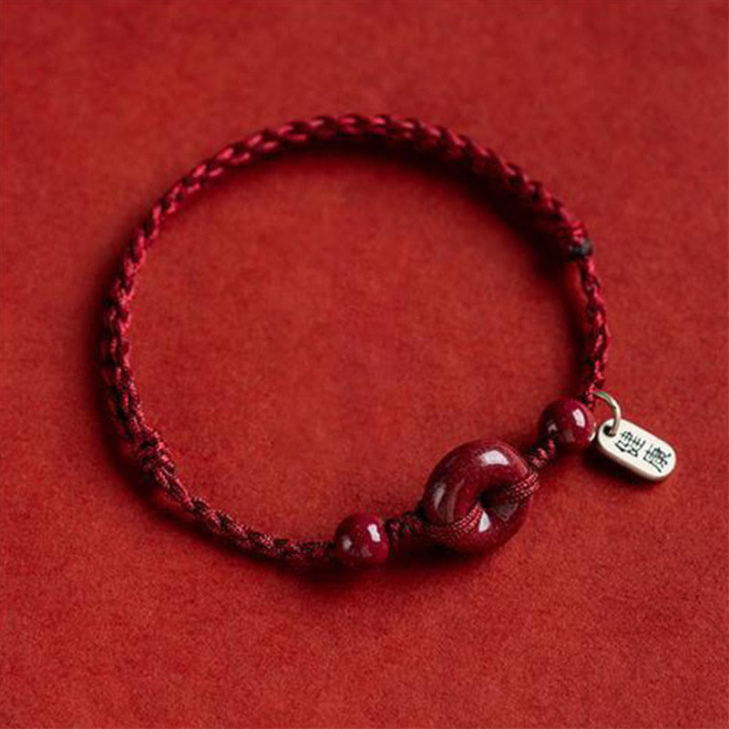 May You Be Healthy and Safe Cinnabar Bracelet Anklet