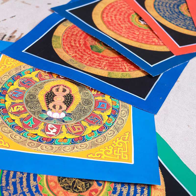 Tibetan Handmade Thangka Painting Blessing Thangka Blind Box Random Color Pattern