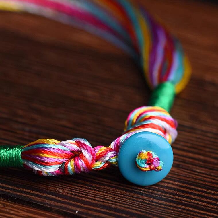 Tibetan Handmade Five Colorful Thread Dragon Boat Festival Protection Adult Child String Bracelet