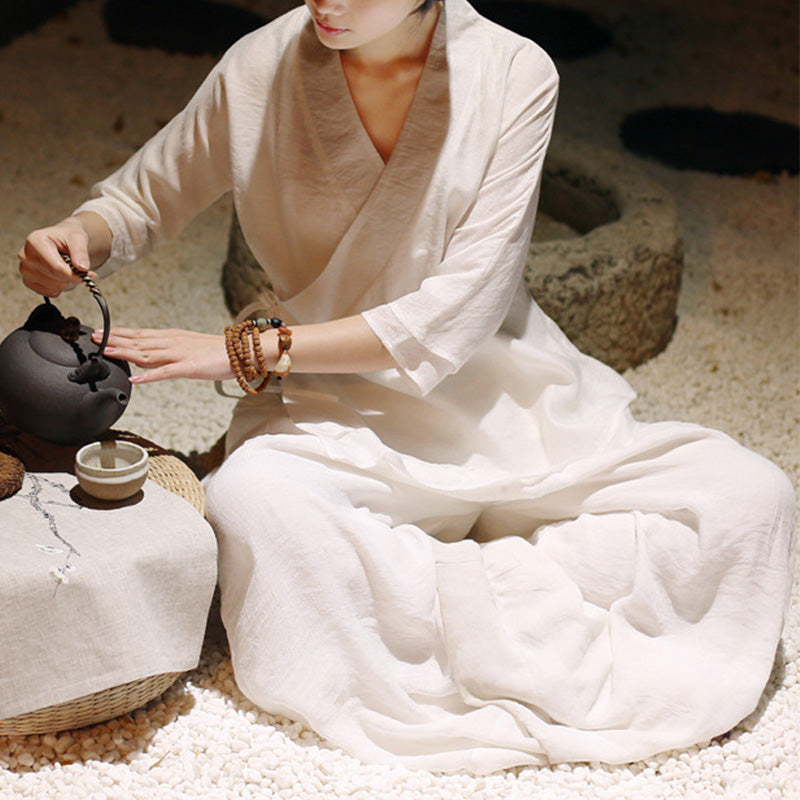 Zen Spiritual Practice Meditation Prayer Uniform Clothing Women's Set