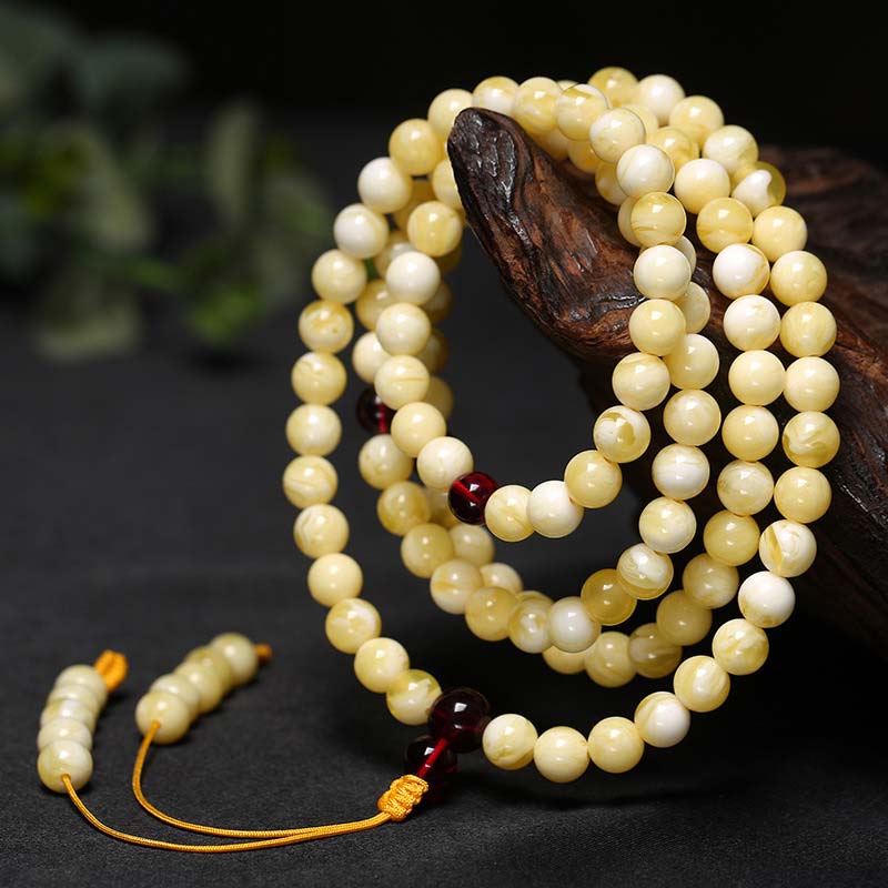 108 Beads Amber Healing Bracelet Mala