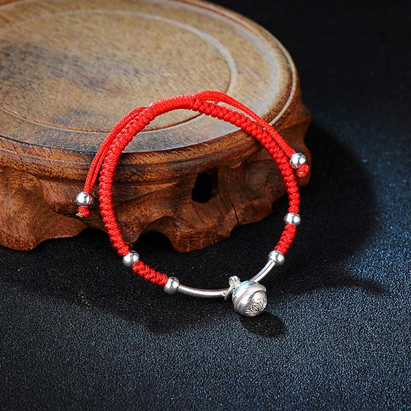 FengShui Lucky Red String Bell Bracelet