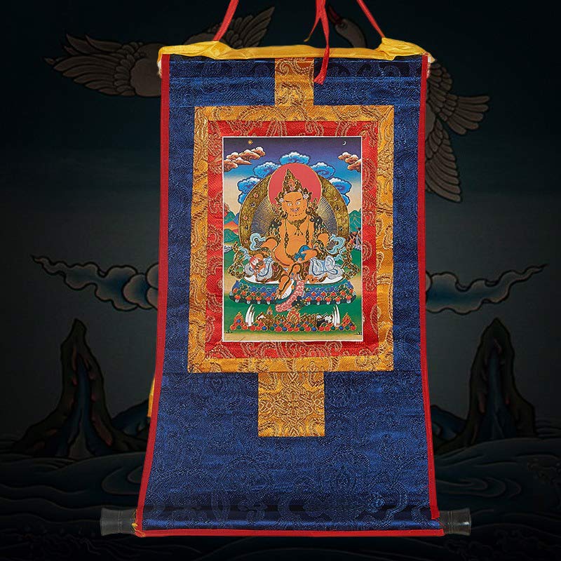 Tibetan Framed Thangka Blessing Protection Decoration
