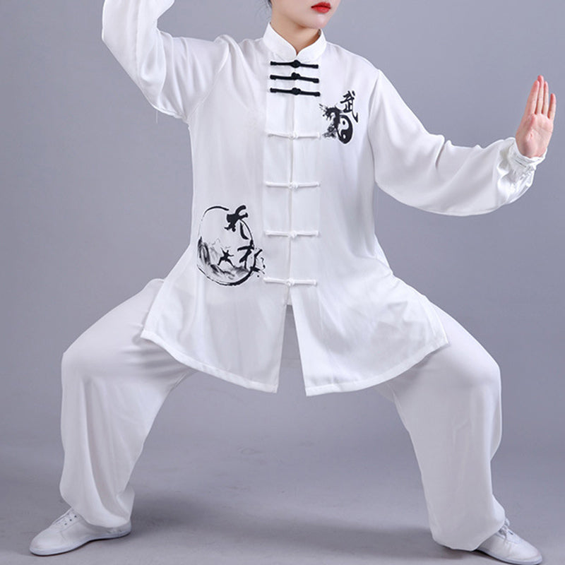 Yin Yang Bamboo Tai Chi Spiritual Zen Practice Meditation Prayer Uniform Unisex Clothing Set