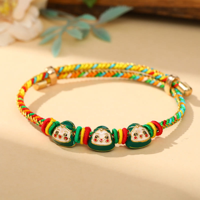 Colorful Rope Zongzi Pattern Luck Handmade Child Adult Bracelet