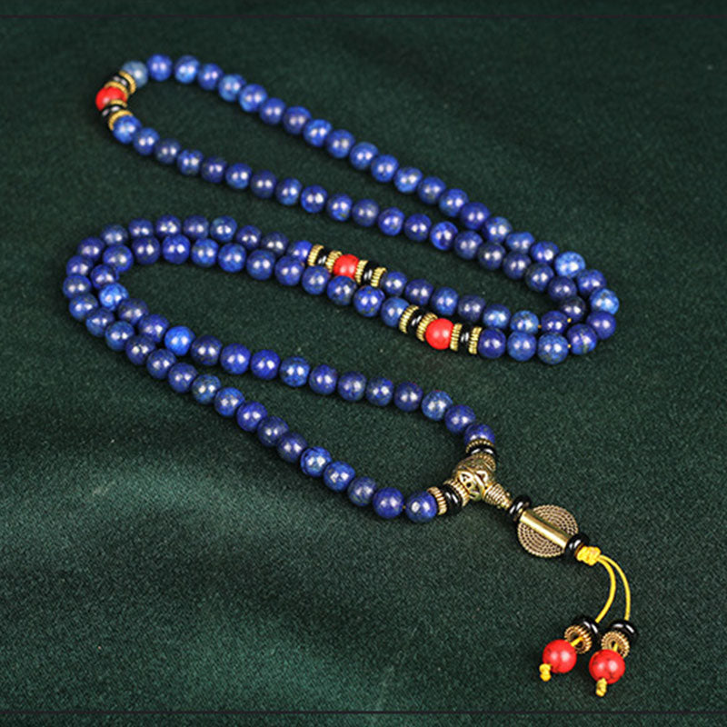 Tibetan Mala Lapis Lazuli Positive Bracelet
